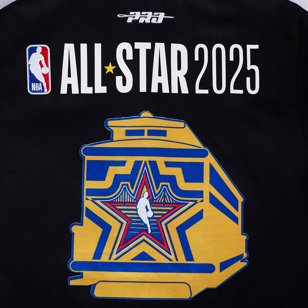 NBA ALL STAR 2025 PRO SS DOUBLE KNIT JACKET  (BLACK/ROYAL BLUE/BLACK) - Image 9