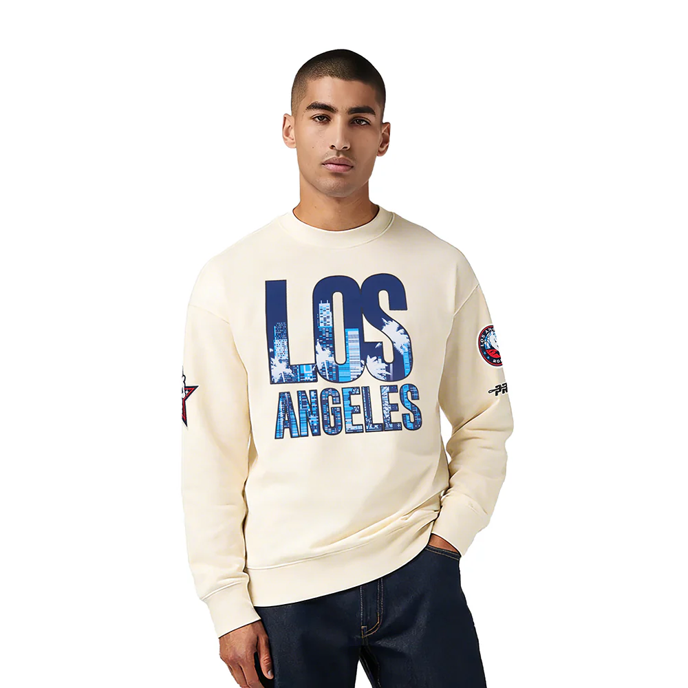 NBA ALL STAR 2026 MEN'S DROP SHOULDER FLC CREWNECK (EGGSHELL)