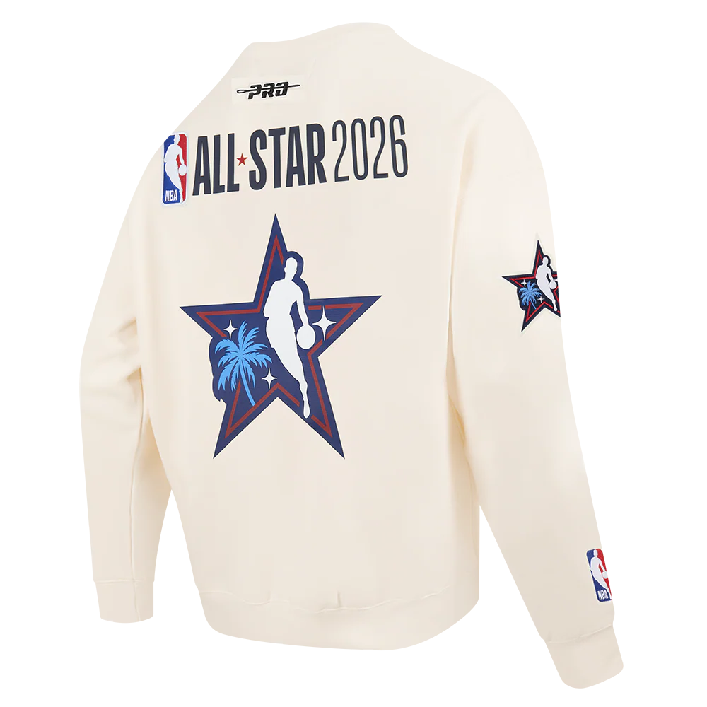NBA ALL STAR 2026 MEN'S DROP SHOULDER FLC CREWNECK (EGGSHELL) - Image 6