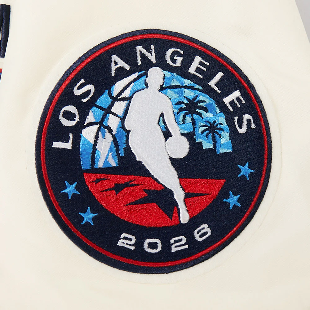 NBA ALL STAR 2026 MEN'S SUBLIMATED SATIN JACKET (EGGSHELL/ ROYAL BLUE) - Image 8