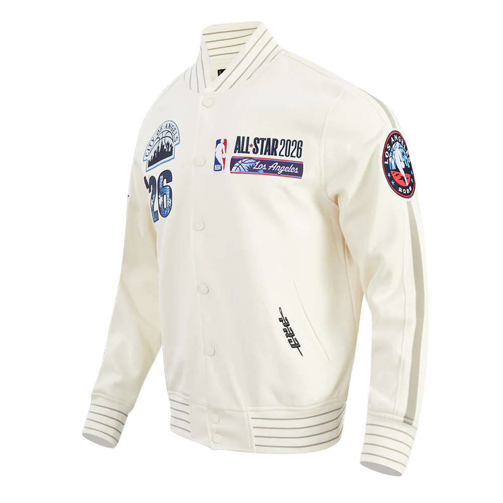 NBA ALL STAR 2026 MEN'S RIB DK JACKET (EGGSHELL/TAUPE/EGGSHELL) - Image 5