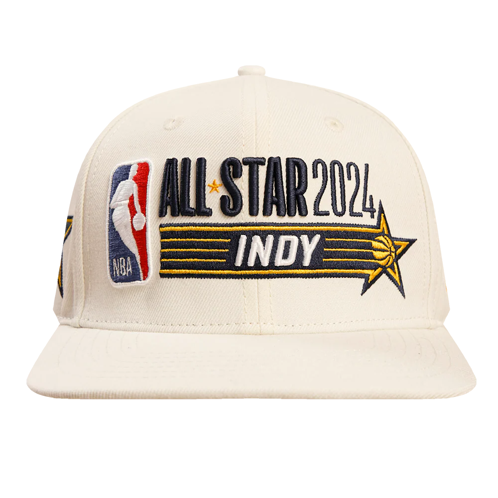 NBA ALL STAR GAME 2024 MEN'S SIX PANEL FLAT BRIM SNAPBACK (EGGSHELL)