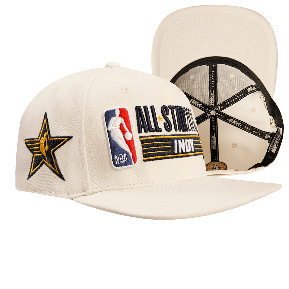 NBA ALL STAR GAME 2024 MEN'S SIX PANEL FLAT BRIM SNAPBACK (EGGSHELL) - Image 8