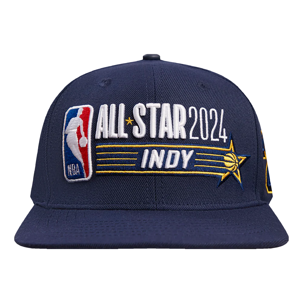 NBA ALL STAR GAME 2024 MEN'S SIX PANEL FLAT BRIM SNAPBACK (MIDNIGHT NAVY)