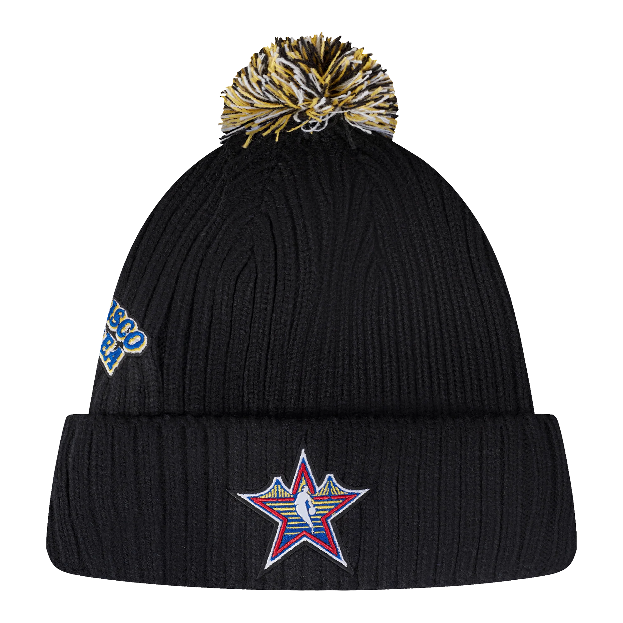 NBA ALL STAR 2025 UNLINED PRO BEANIE POM MEN'S CUFFED (BLACK) - Image 2