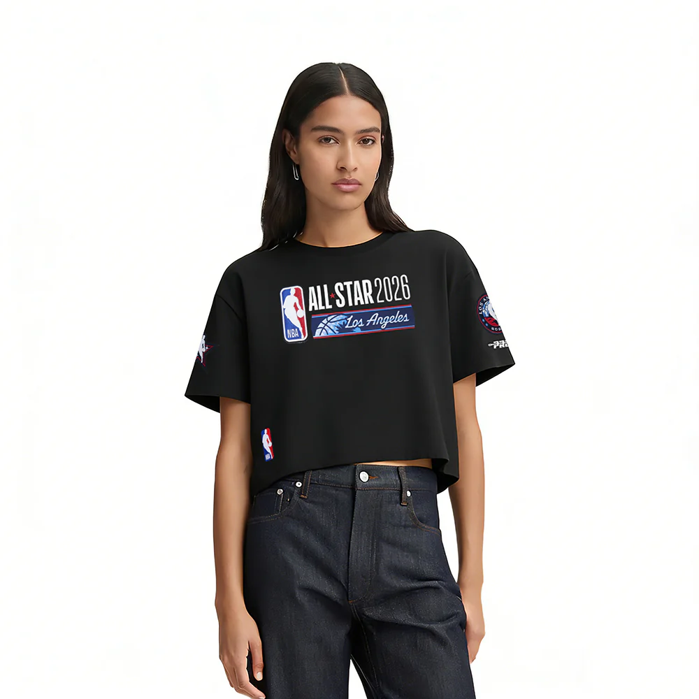 NBA ALL STAR 2026 WOMEN'S SJ BOXY TEE (BLACK)