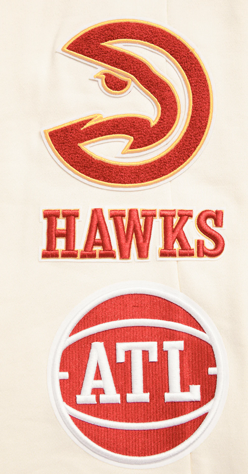 NBA ATLANTA HAWKS RETRO CLASSIC MEN'S SWEATPANT (EGGSHELL/ RED) - Image 5