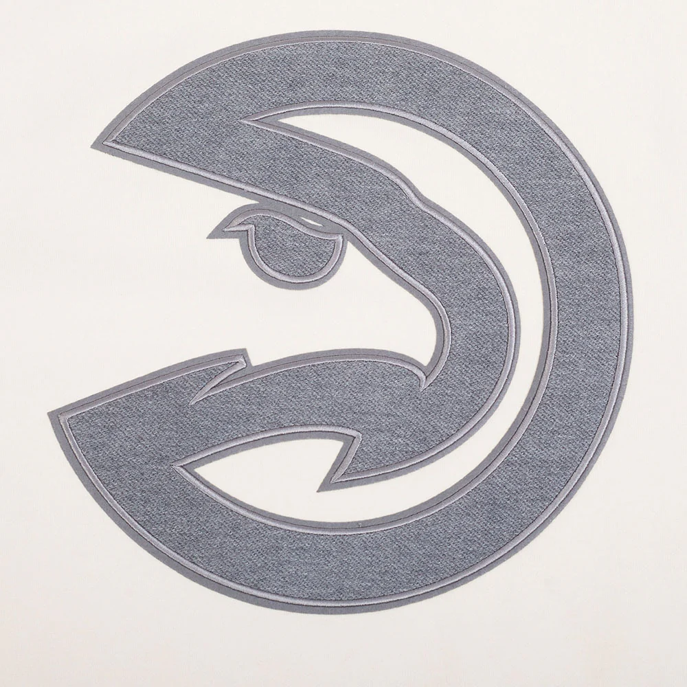 NBA ATLANTA HAWKS REVERSE FRENCH TERRY MEN'S DROP SHOULDER FLC CREWN (EGGSHELL) - Image 8