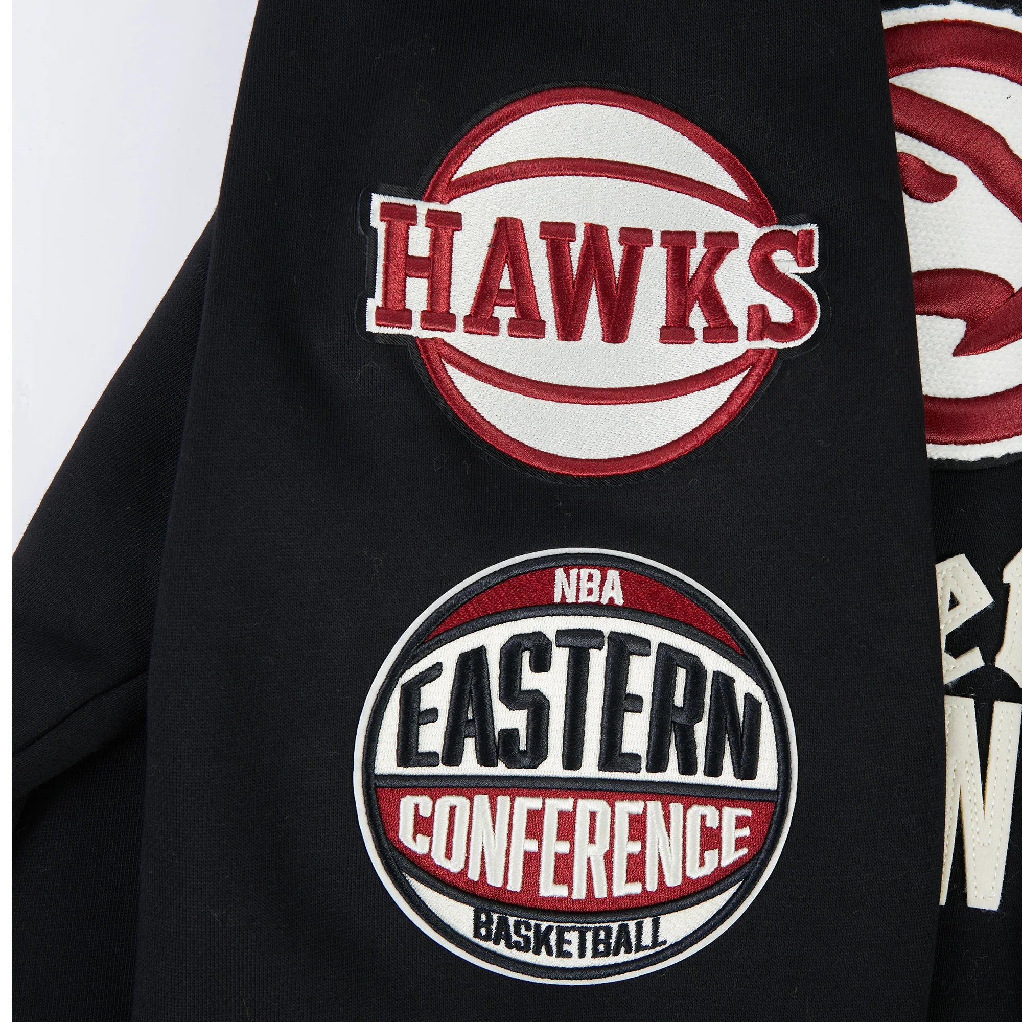 ATLANTA HAWKS MODERN ORIGINALS MEN'S FLC PO HOODIE (BLACK) - Image 5