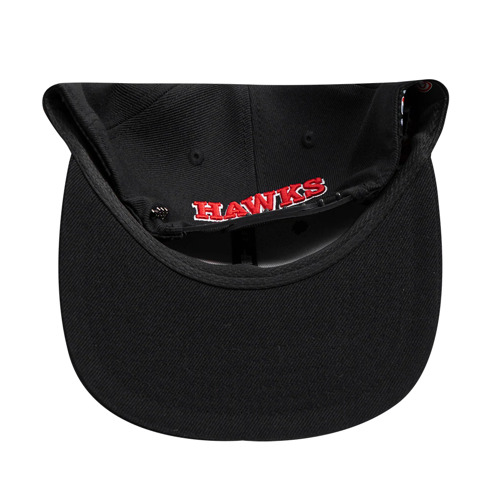 NBA ATLANTA HAWKS SCRIPT TAIL WOOL SNAPBACK (BLACK) - Image 8
