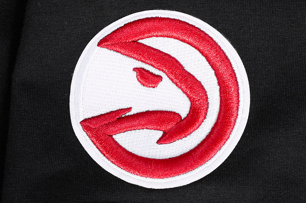 NBA ATLANTA HAWKS SCRIPT TAIL WOMEN'S SINGLE JERSEY BOXY TEE (BLACK) - Image 7
