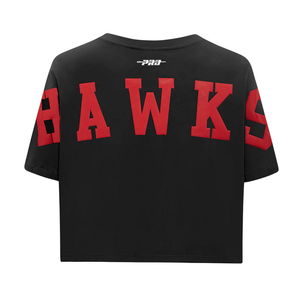 NBA ATLANTA HAWKS WINGSPAN WOMEN'S SJ BOXY TEE (BLACK)