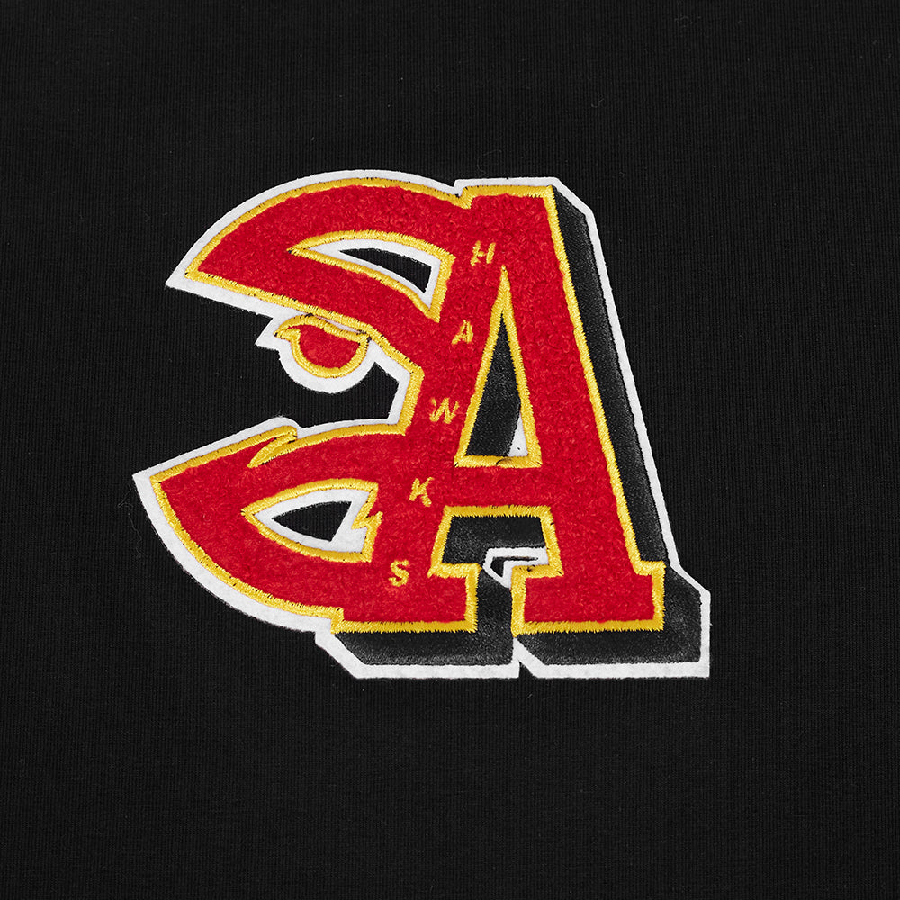 NBA ATLANTA HAWKS MASHUP WOMEN'S BOXY TEE (BLACK) - Image 5
