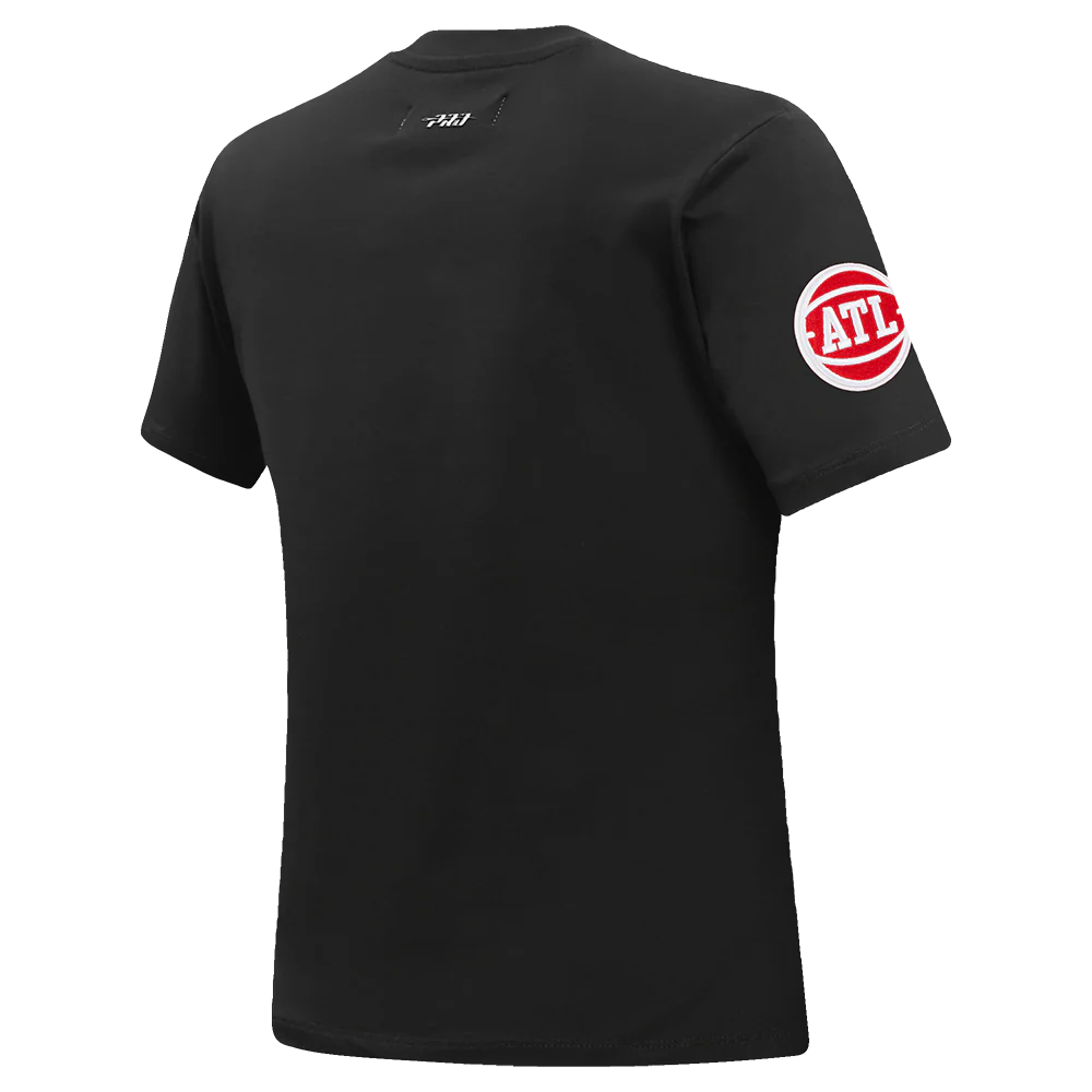 NBA ATLANTA HAWKS CLASSIC SHORT SLEEVE WOMEN'S SLIM FIT TEE (BLACK) - Image 4