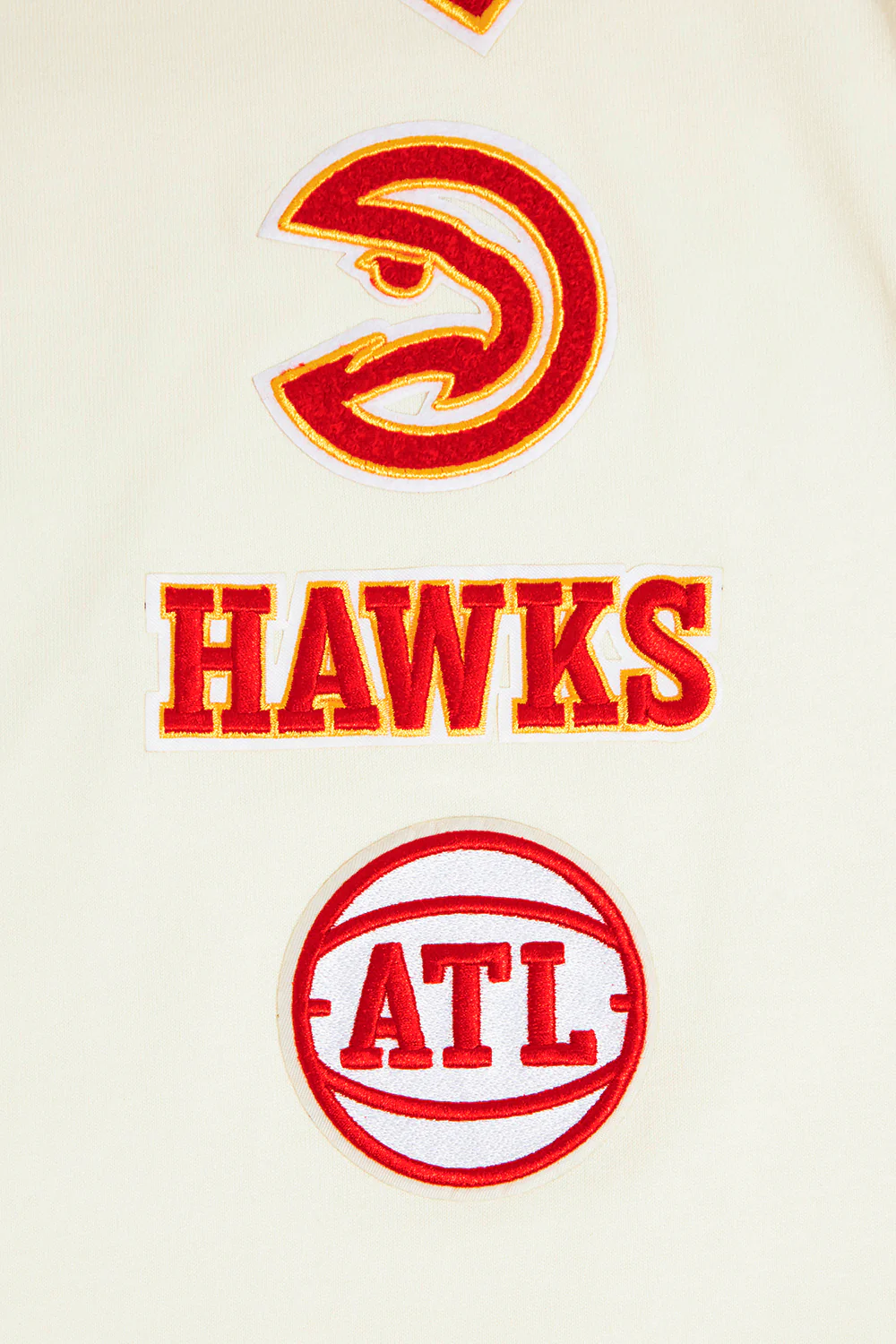 NBA ATLANTA HAWKS RETRO CLASSIC SINGLE JERSEY BIG BOYS SINGLE JERSEY TAPING TEE (EGGSHELL/ RED) - Image 4