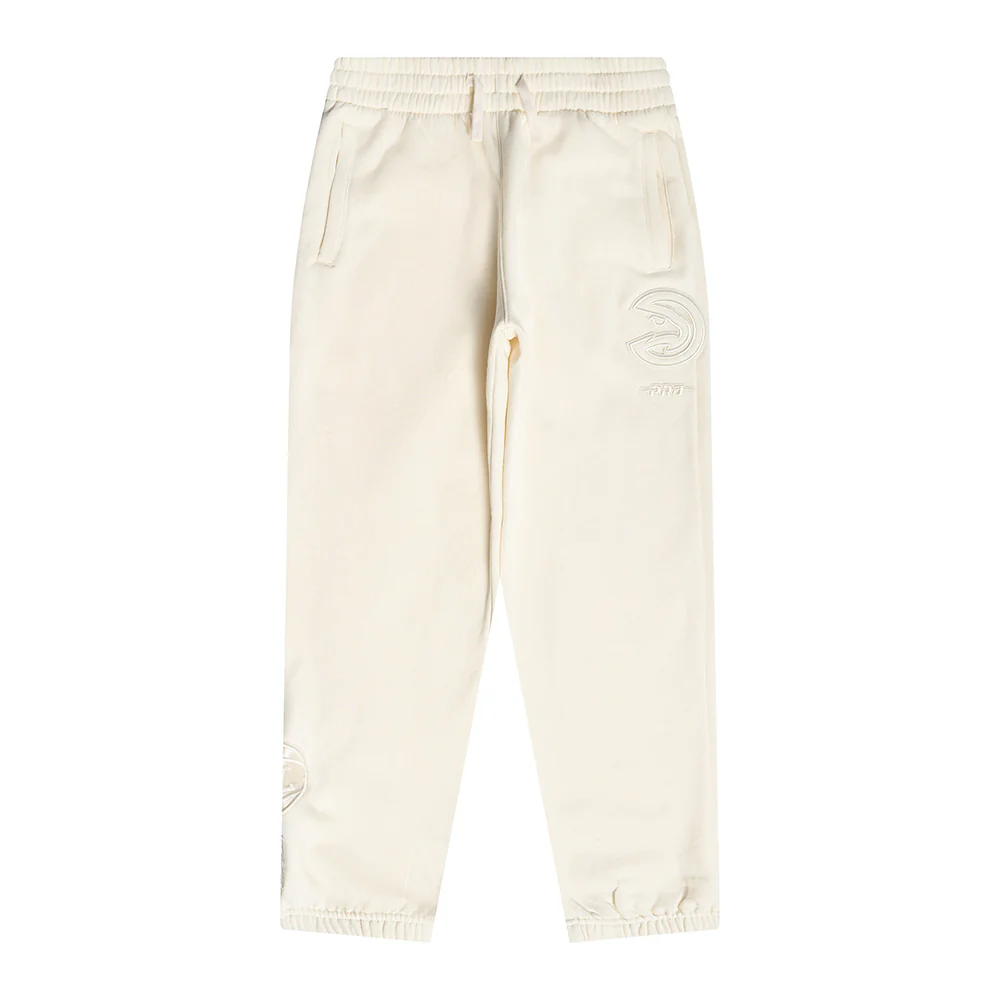 NBA ATLANTA HAWKS NEUTRAL BIG BOYS FLC SWEATPANT (EGGSHELL) - Image 4