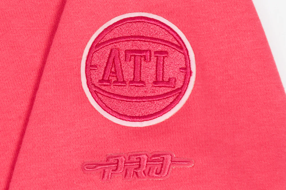 NBA ATLANTA HAWKS TRIPLE PINK BIG GIRLS FLEECE CREWNECK (BEETROOT PURPLE) - Image 3