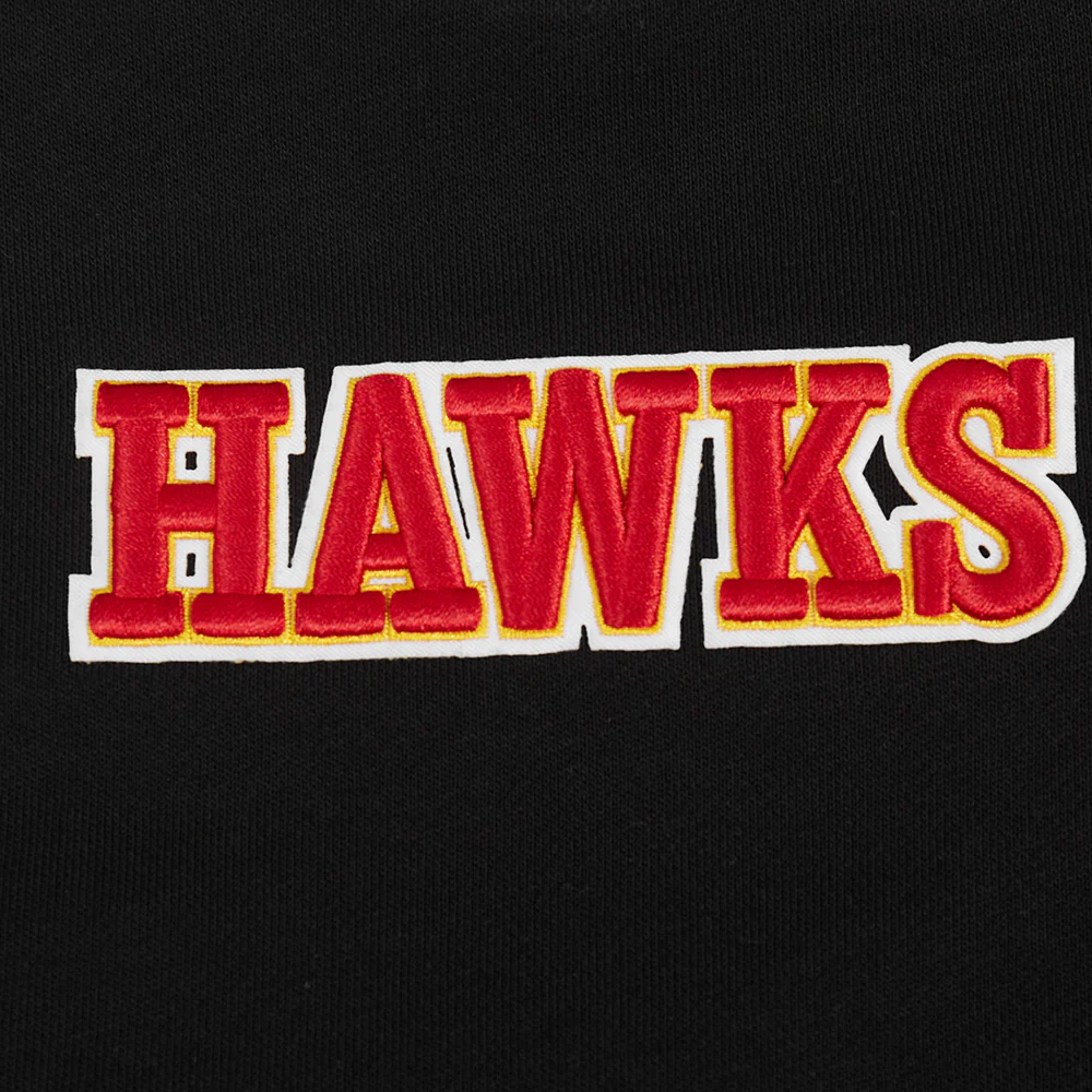 NBA ATLANTA HAWKS WINGSPAN WOMEN'S FLEECE CREWNECK (BLACK) - Image 7