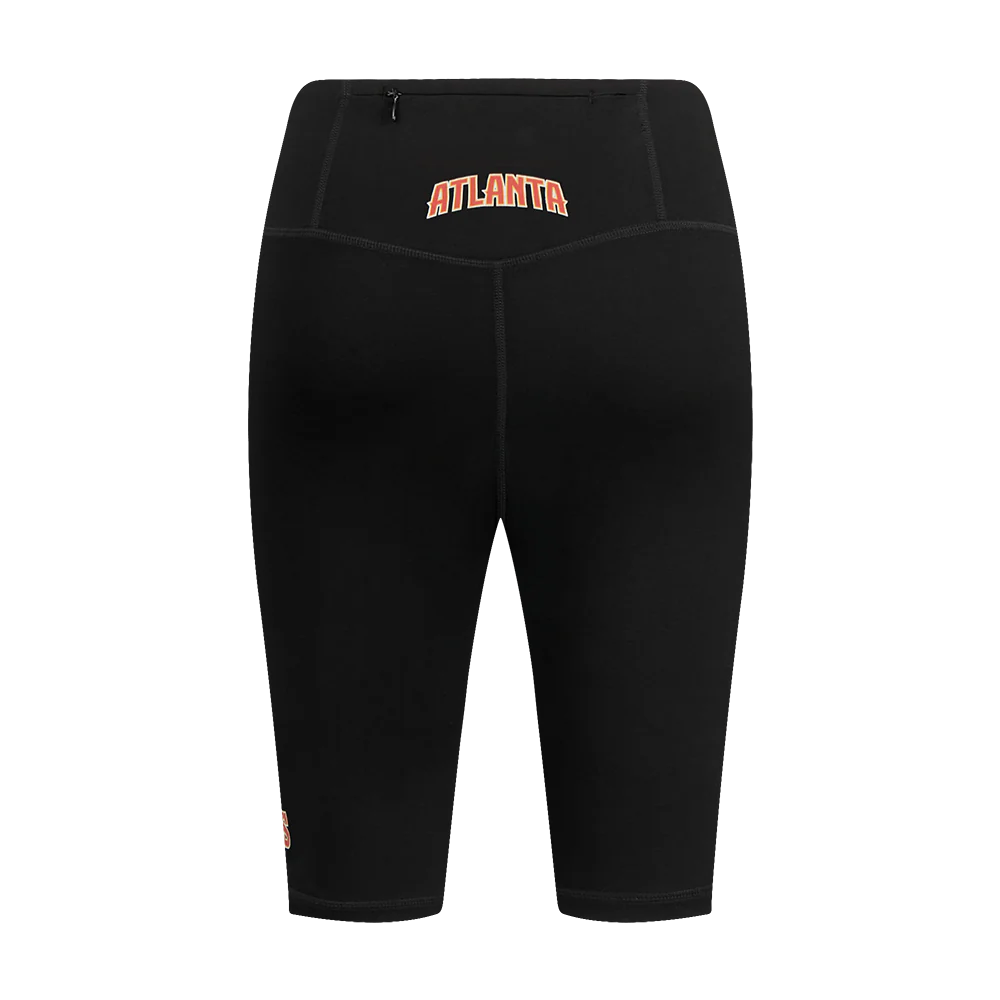 NBA ATLANTA HAWKS CLASSIC WOMEN'S COTTON BIKE SHORT (BLACK) - Image 4