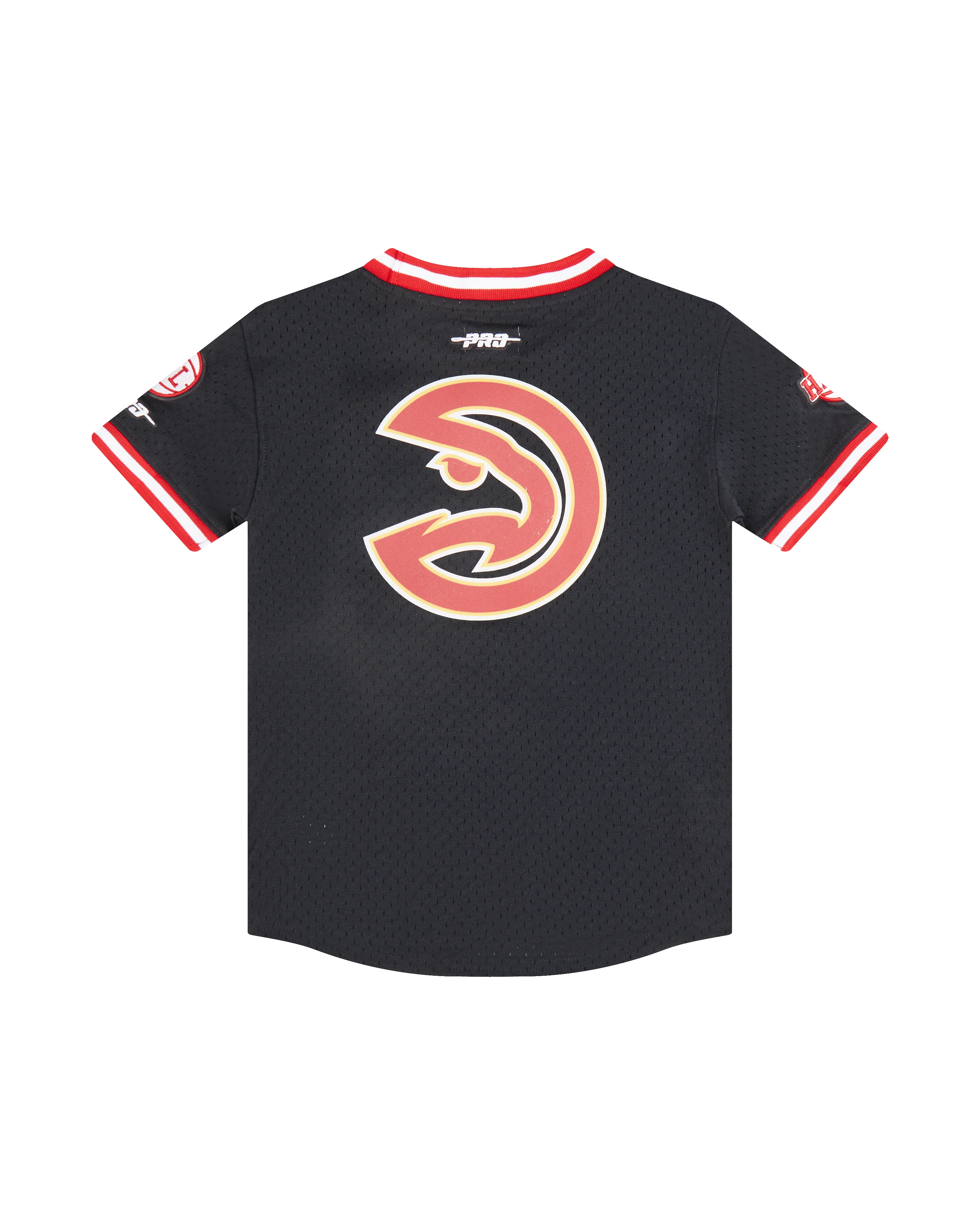 NBA ATLANTA HAWKS CLASSIC LITTLE BOYS SHORT SLEEVE MESH TEE (BLACK/RED) - Image 4