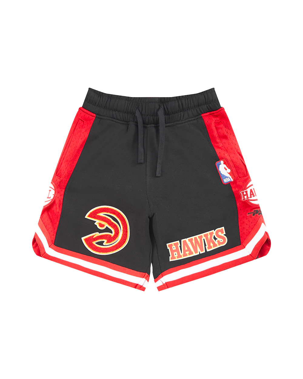 NBA ATLANTA HAWKS CLASSIC LITTLE BOYS FLEECE 2.0 SHORT (BLACK/RED) - Image 4