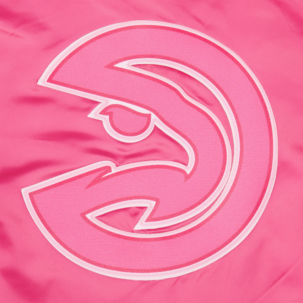 NBA ATLANTA HAWKS TRIPLE PINK LITTLE GIRLS SATIN JACKET (BEETROOT PURPLE) - Image 8