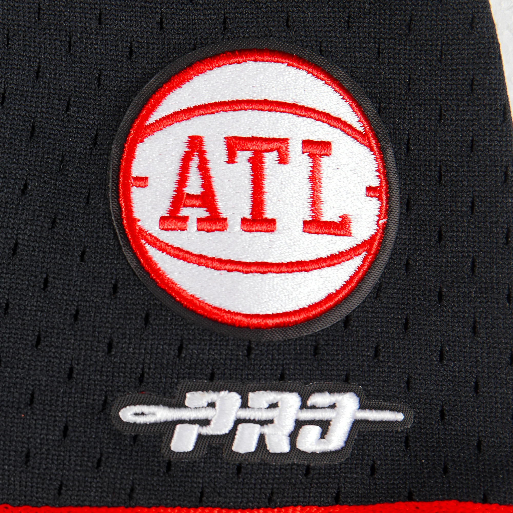 NBA ATLANTA HAWKS CLASSIC TODDLER BOYS MESH BUTTON DOWN SHIRT (BLACK/RED) - Image 5