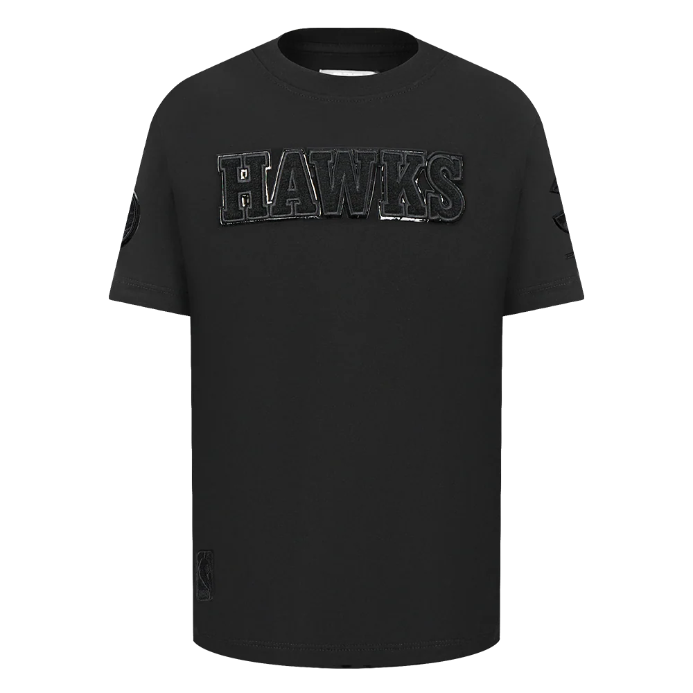 NBA ATLANTA HAWKS TRIPLE BLACK TODDLER BOYS SHORT SLEEVE TEE (BLACK)