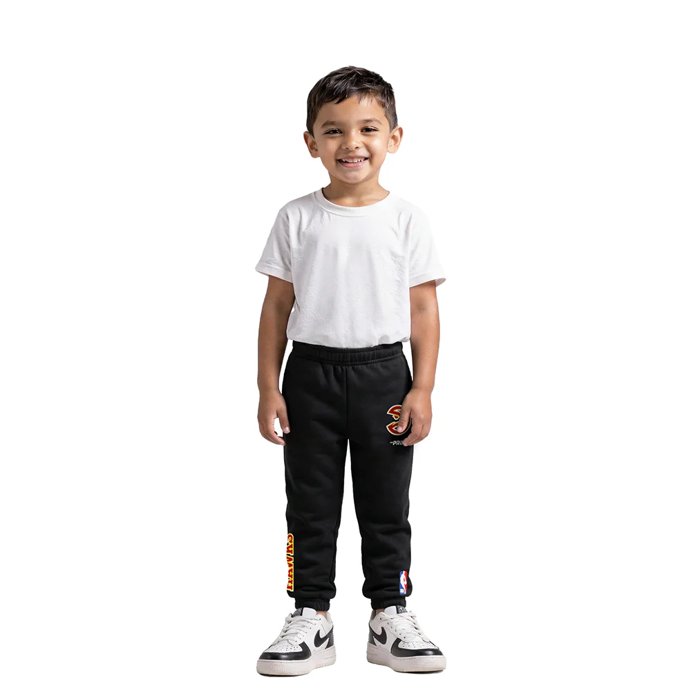 NBA ATLANTA HAWKS CLASSIC TODDLER BOYS FLC SWEATPANT (BLACK) - Image 3