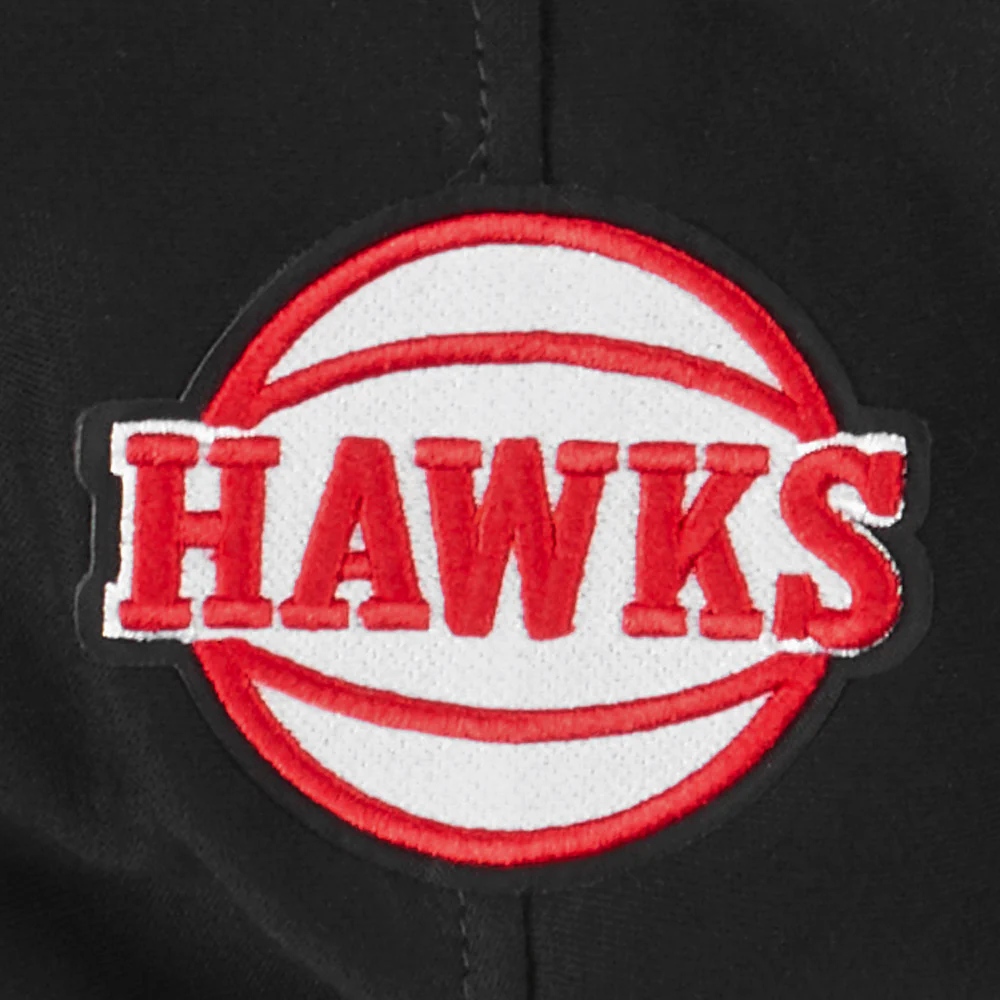 NBA ATLANTA HAWKS RETRO CLASSIC TODDLER BOYS RIB FLEECE PULLOVER HOODIE (BLACK/RED/BLACK) - Image 6