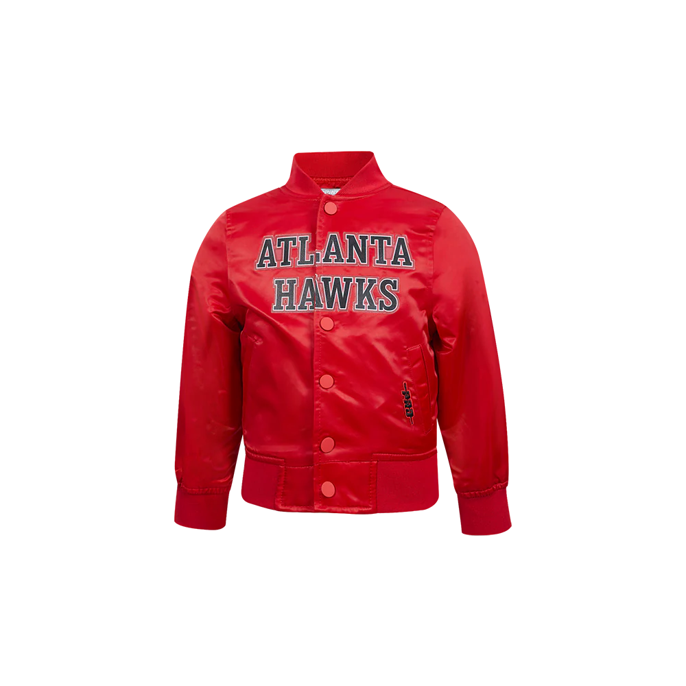 NBA ATLANTA HAWKS CLASSIC TODDLER BOYS SATIN JACKET (RED)