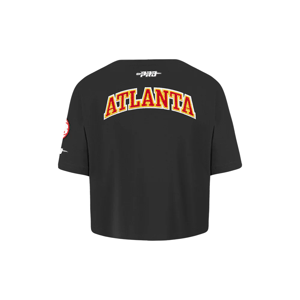 NBA ATLANTA HAWKS CLASSIC TODDLER GIRLS SHORT SLEEVE BOXY TEE (BLACK) - Image 3