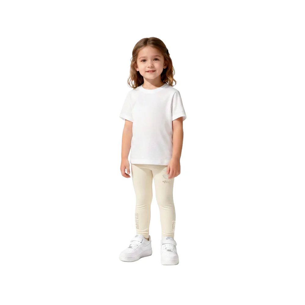 NBA ATLANTA HAWKS NEUTRAL TODDLER GIRLS LEGGING (EGGSHELL)