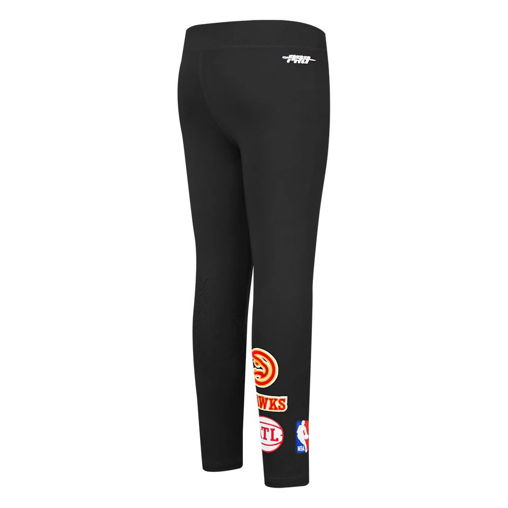 NBA ATLANTA HAWKS RETRO CLASSIC TODDLER GIRLS LEGGING (BLACK) - Image 3