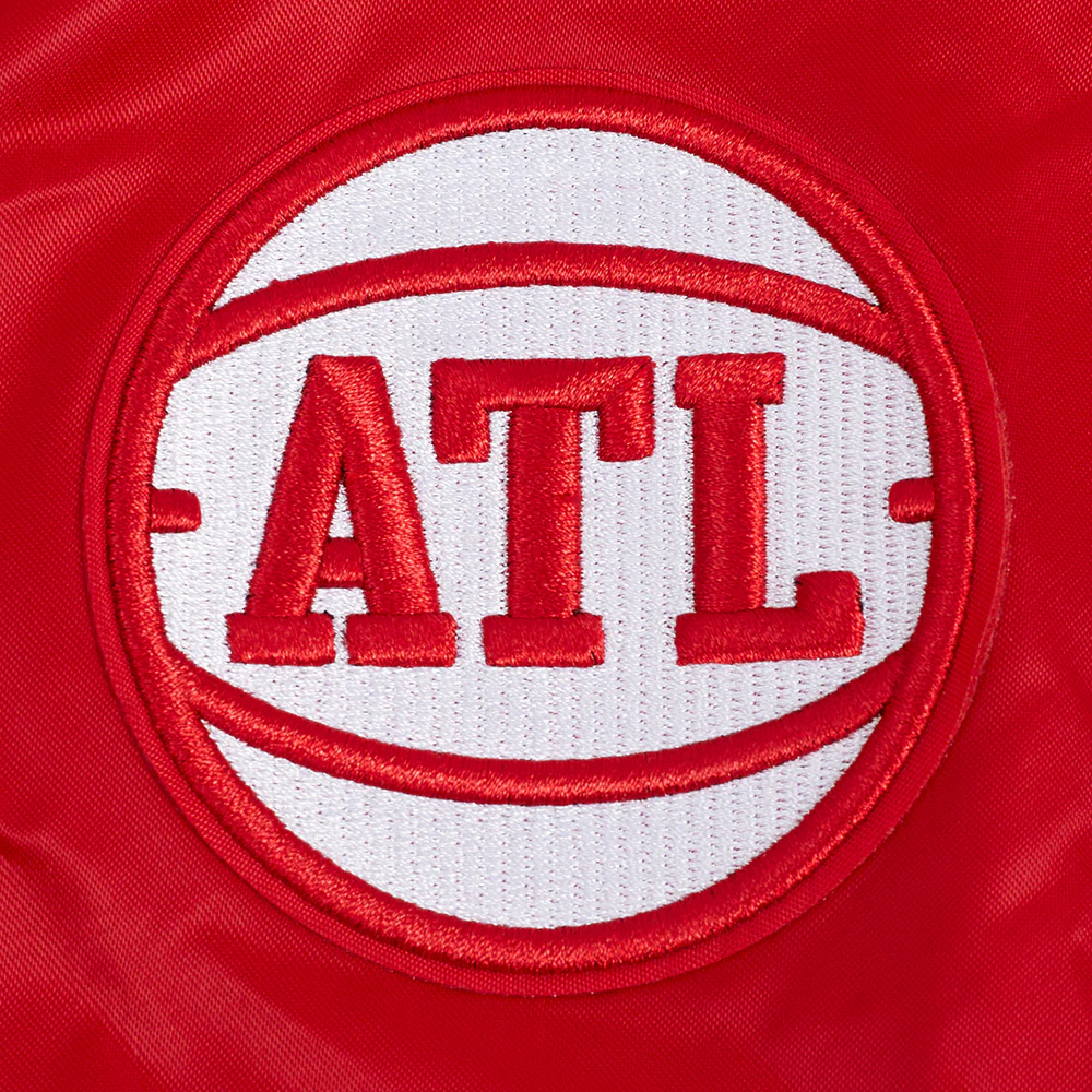 NBA ATLANTA HAWKS CLASSIC WOMEN'S SATIN JACKET (RED) - Image 7
