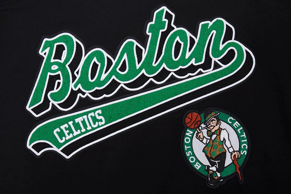 NBA BOSTON CELTICS SCRIPT TAIL MEN'S TEE (BLACK) - Image 5