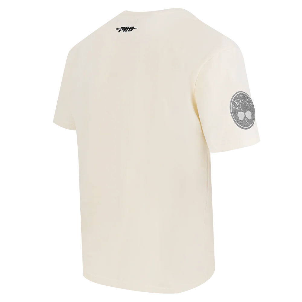 NBA BOSTON CELTICS REVERSE FRENCH TERRY MEN'S CJ DROP SHOULDER TEE (EGGSHELL) - Image 4