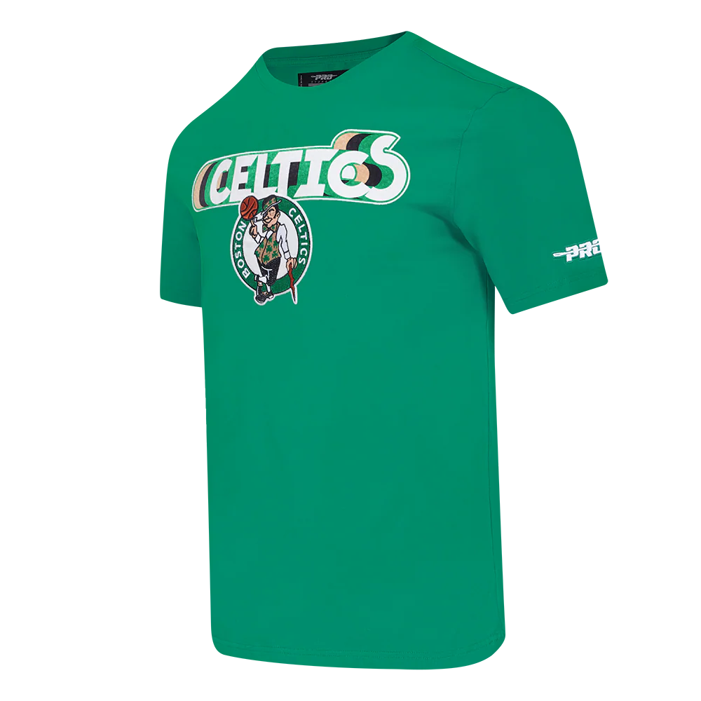 NBA BOSTON CELTICS RETRO ELEVATION MEN'S SINGLE JERSEY TEE (KELLY GREEN) - Image 2