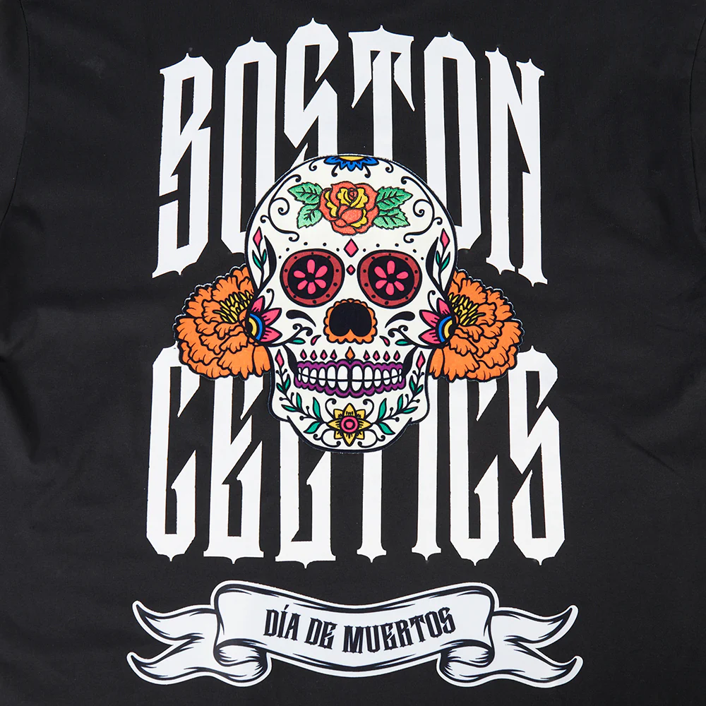 NBA BOSTON CELTICS RIB CAGE MEN'S COTTON JERSEY DROP SHOULDER TEE (BLACK) - Image 5