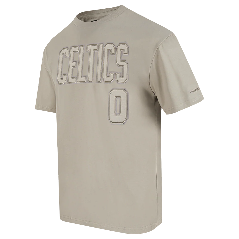 NBA BOSTON CELTICS JAYSON TATUM #0 NEUTRAL PNN MEN'S CJ DROP SHOULDER TEE (TAUPE) - Image 2