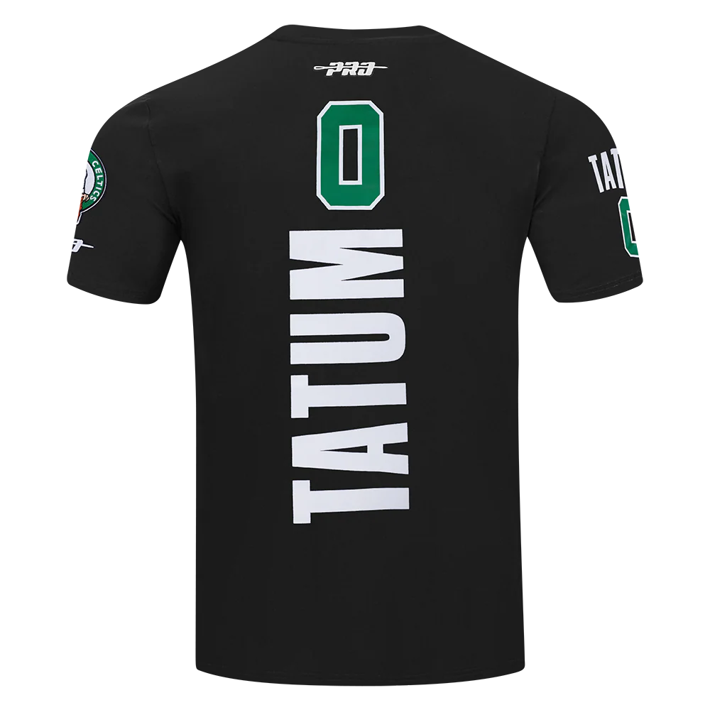 NBA BOSTON CELTICS JAYSON TATUM #0 CLASSIC PNN MEN'S SJ TEE (BLACK) - Image 3