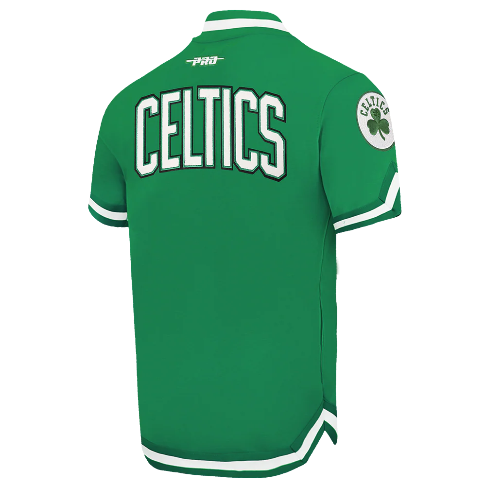 NBA BOSTON CELTICS JAYSON TATUM #0 CLASSIC PNN MEN'S DOUBLE KNIT JACKET (KELLY GREEN) - Image 4