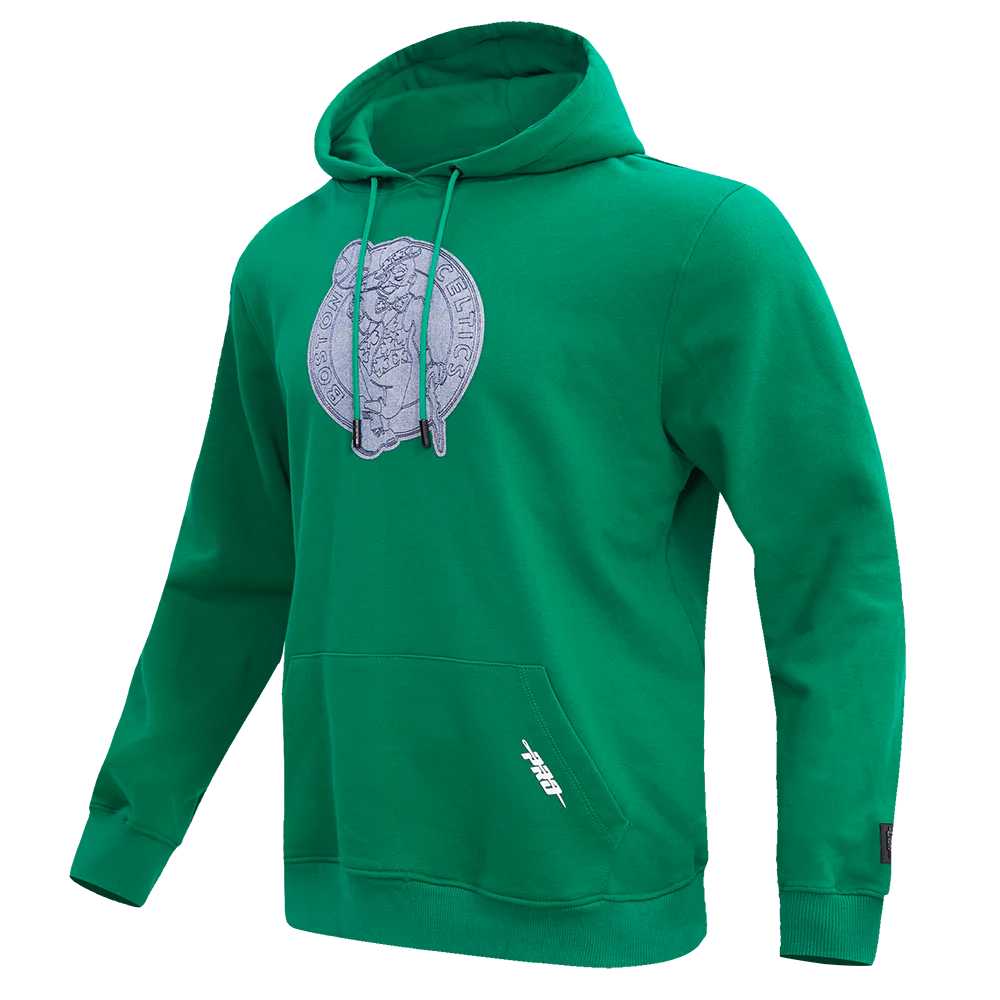 NBA BOSTON CELTICS VARSITY BLUES MEN'S PULLOVER HOODIE (KELLY GREEN) - Image 2