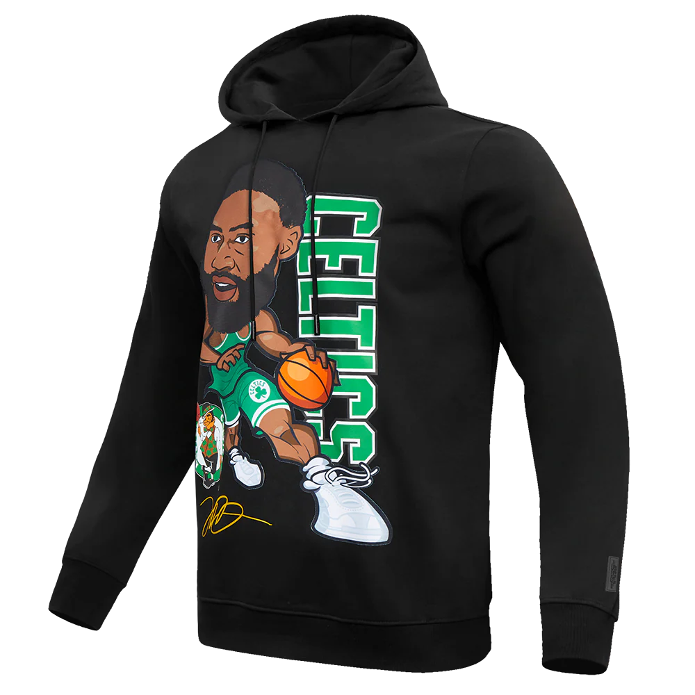 NBA BOSTON CELTICS JAYLEN BROWN #7 DRIVE FLEECE PULLOVER HOODIE (BLACK) - Image 2