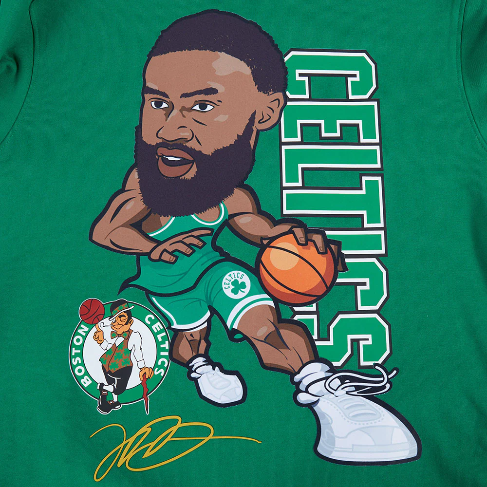 NBA BOSTON CELTICS JAYLEN BROWN #7 DRIVE MEN'S FLC PO HOODIE (KELLY GREEN) - Image 6