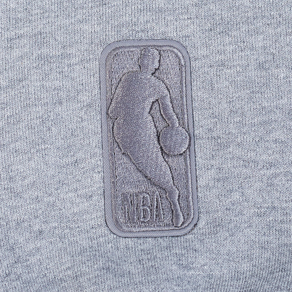NBA BOSTON CELTICS REVERSE FRENCH TERRY MEN'S DROP SHOULDER FLC PO H (DARK HEATHER GRAY) - Image 5
