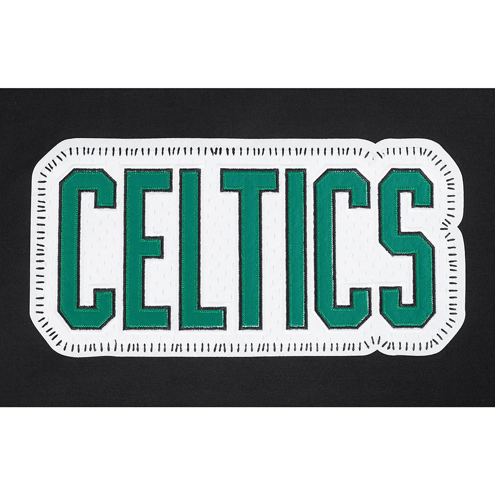 NBA BOSTON CELTICS DIY PICK STITCH MEN'S DOUBLE KNIT PULLOVER HOODIE (BLACK) - Image 6