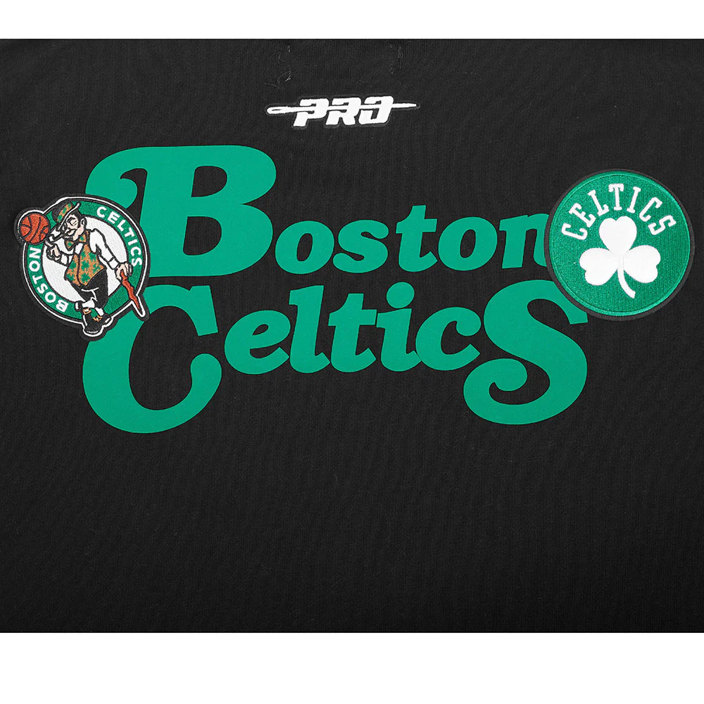 NBA BOSTON CELTICS SOUVENIR MEN'S FLEECE PULLOVER HOODIE (BLACK) - Image 8