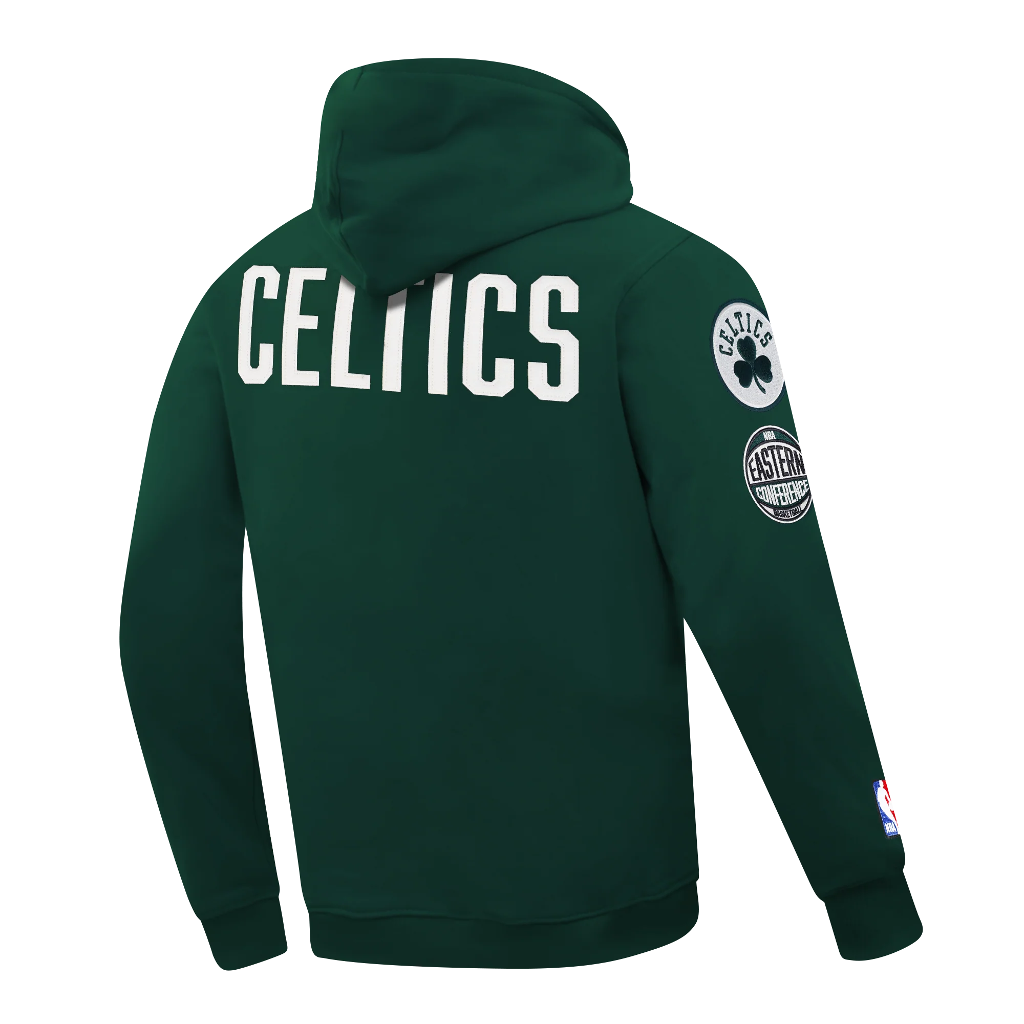 NBA BOSTON CELTICS MODERN ORIGINALS MEN'S FLC PO HOODIE (FOREST GREEN) - Image 2