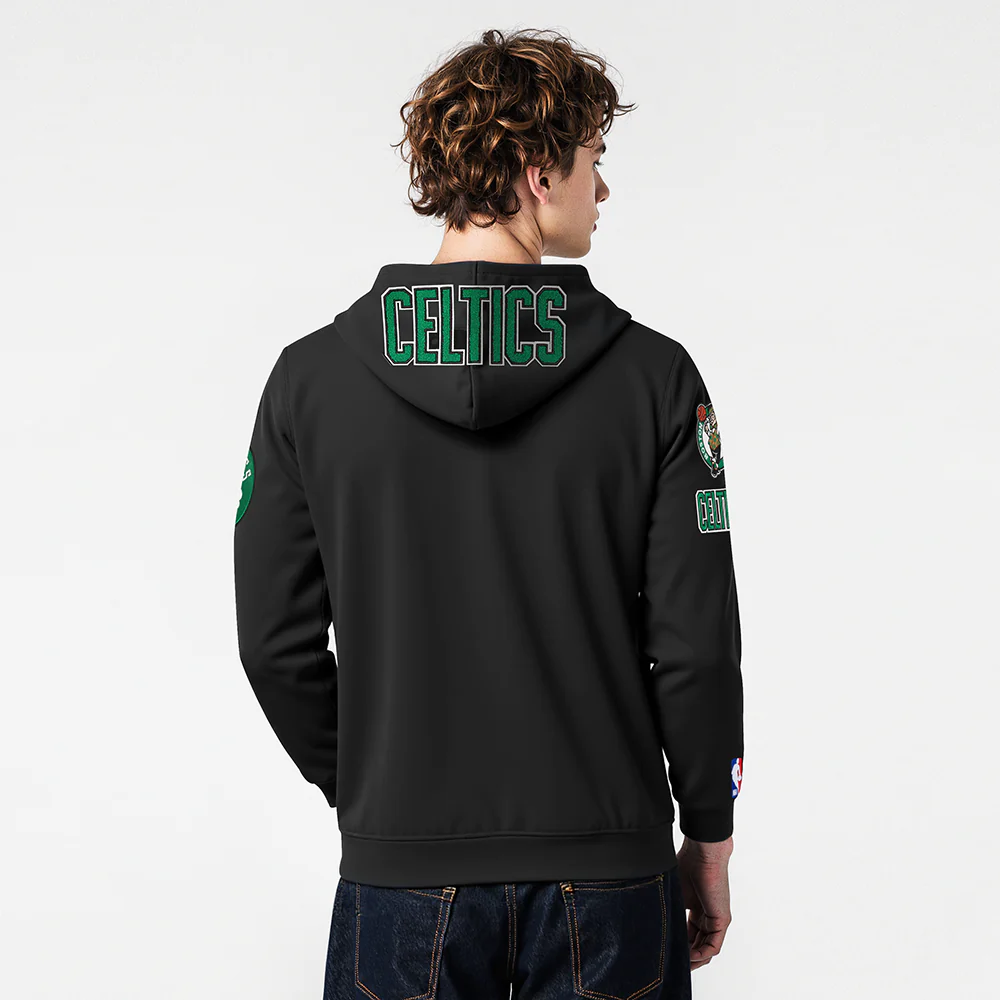 NBA BOSTON CELTICS JAYSON TATUM #0 CLASSIC PNN MEN'S DK PO HOODIE (BLACK) - Image 2